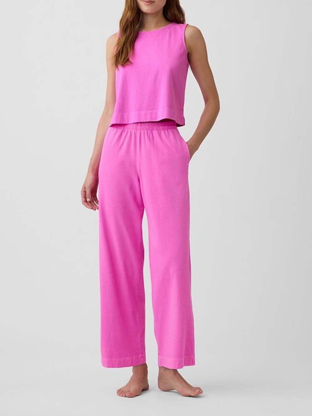 GAP cotton wide leg sweatpants